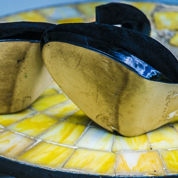 Tahari Black sequin lattice heels - Picture 6 of 6